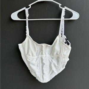 Kendall & Kylie white lace bustier corset top Size XS